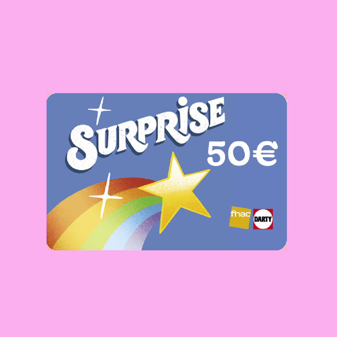Image carte cadeau Fnac Darty d'une valeur de 50 € à gagner chaque semaine du jeu concours Politês la question la plus répondue.